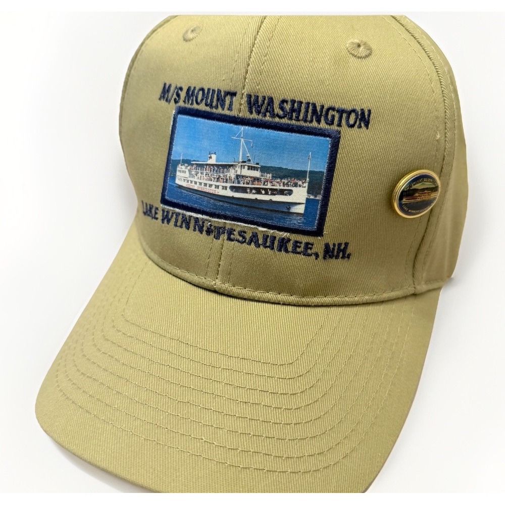 Lake Winni Hat Cap Winnipesaukee NH Pin USA Captain Washington Gift Retro Rare